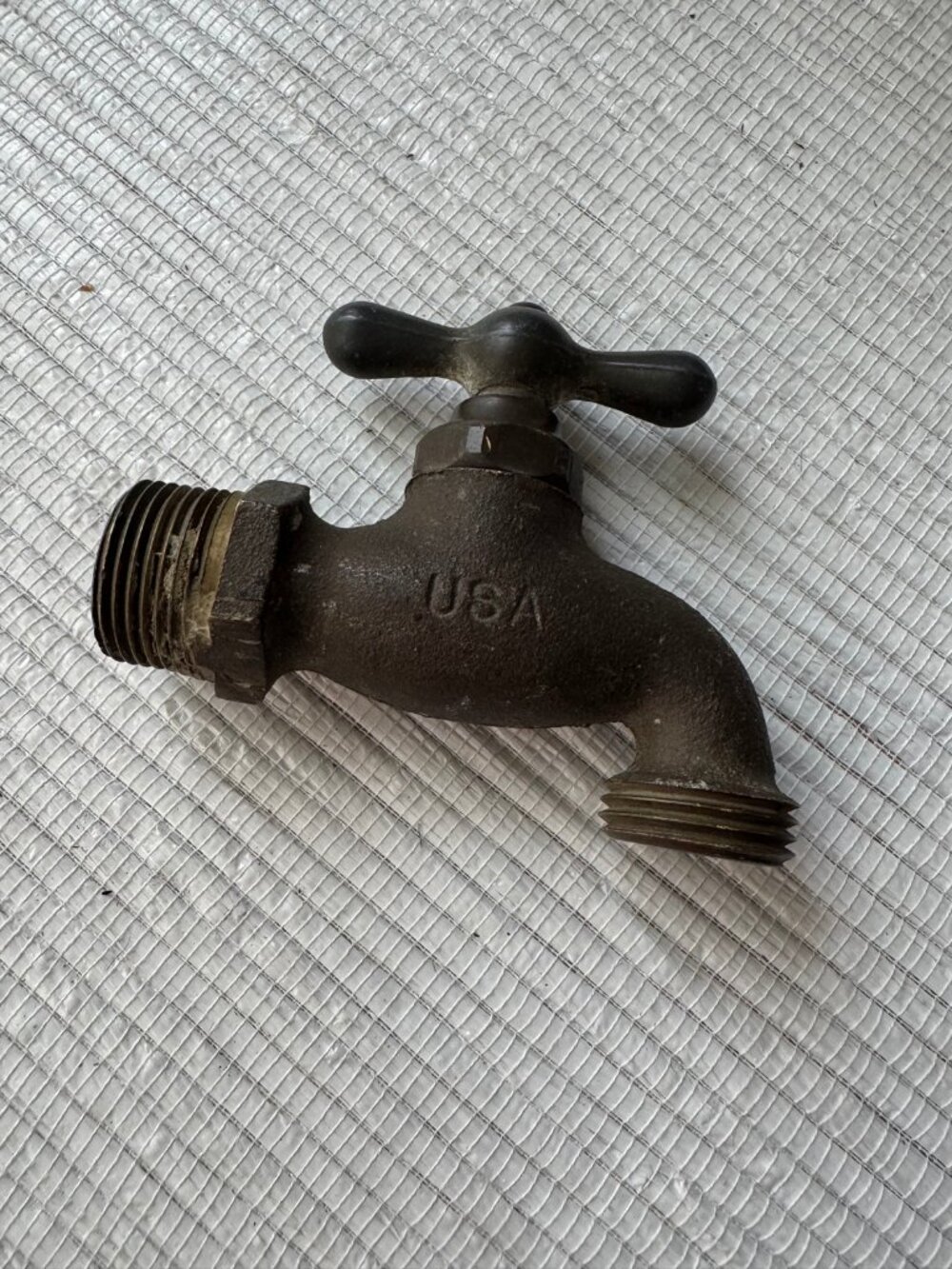 Brass Hose Bib | USA Marked Outdoor Faucet Spigot, T-Handle